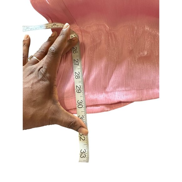 Halara Light Pink Metallic Semi Sheer Cargo Pants Drawstring Pockets XL NWT - Picture 12 of 12